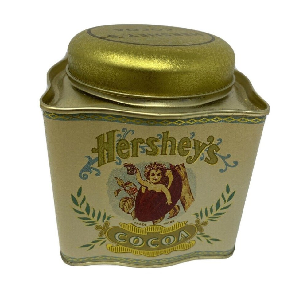 Vintage Cherub Hersheys Cocoa Tin Container